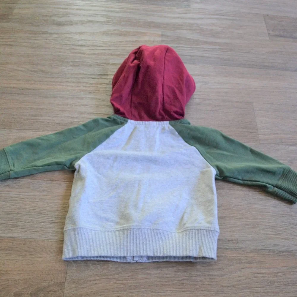 NWOT Carter's Color Block Full-zip Hoodie Sweatshirt Size 3 Months